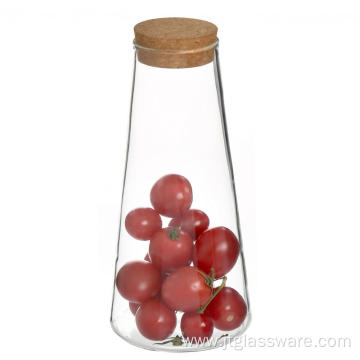 Conial Glass Jar with No BPA and Lead